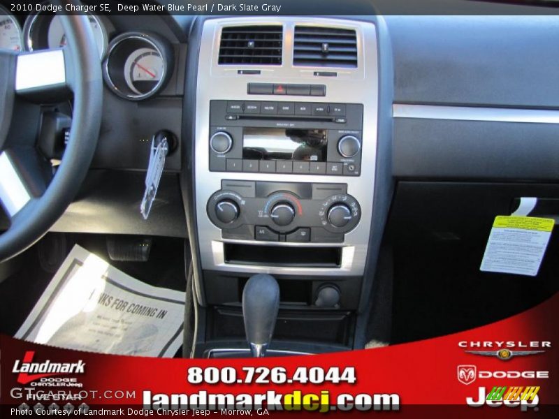 Deep Water Blue Pearl / Dark Slate Gray 2010 Dodge Charger SE