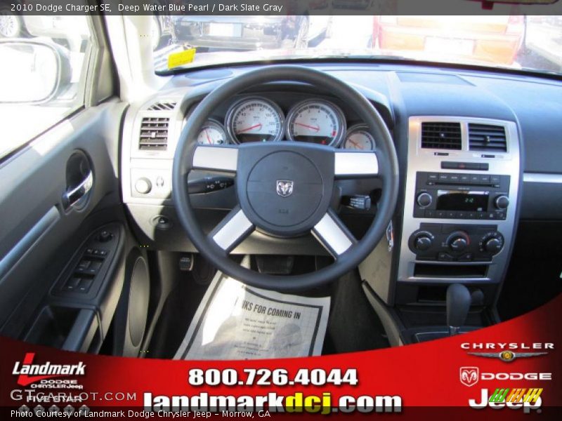 Deep Water Blue Pearl / Dark Slate Gray 2010 Dodge Charger SE