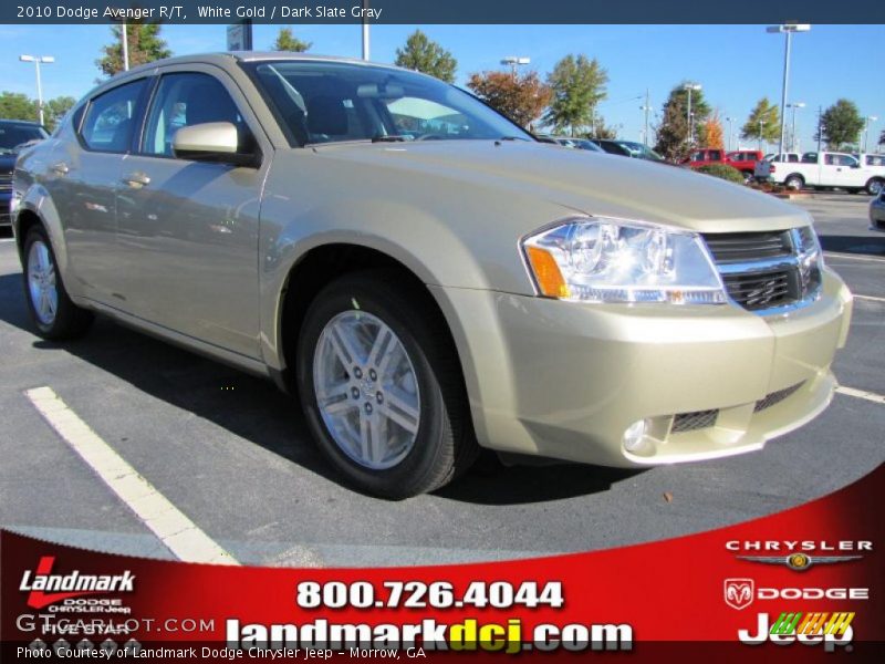 White Gold / Dark Slate Gray 2010 Dodge Avenger R/T
