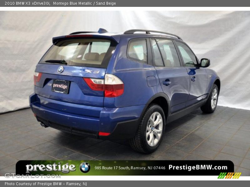 Montego Blue Metallic / Sand Beige 2010 BMW X3 xDrive30i