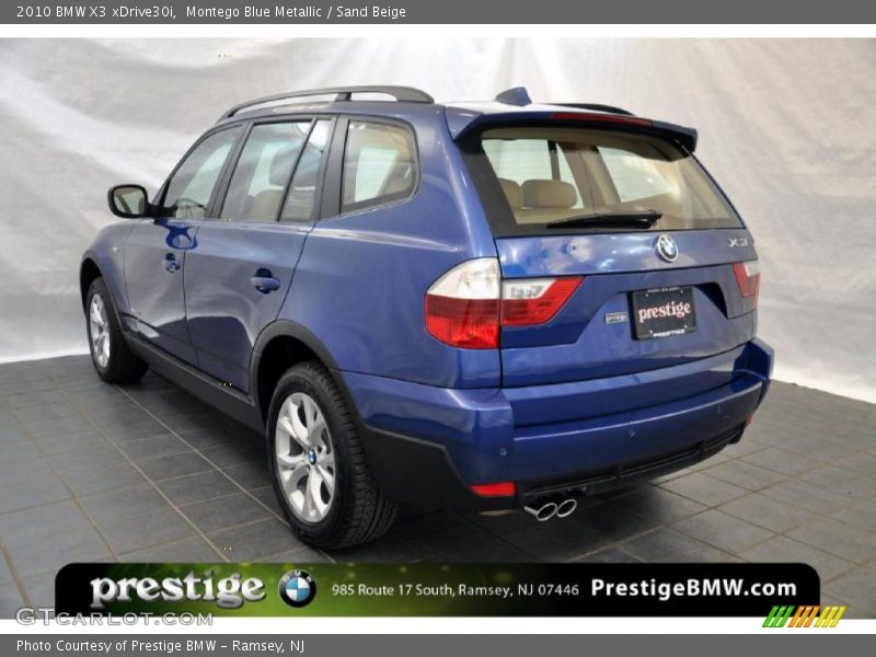 Montego Blue Metallic / Sand Beige 2010 BMW X3 xDrive30i