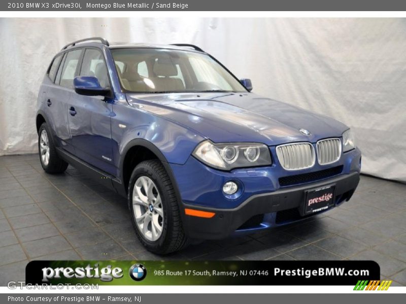Montego Blue Metallic / Sand Beige 2010 BMW X3 xDrive30i