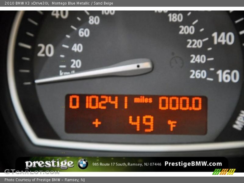 Montego Blue Metallic / Sand Beige 2010 BMW X3 xDrive30i