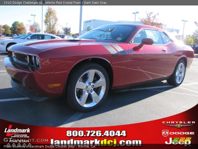 Inferno Red Crystal Pearl / Dark Slate Gray 2010 Dodge Challenger SE