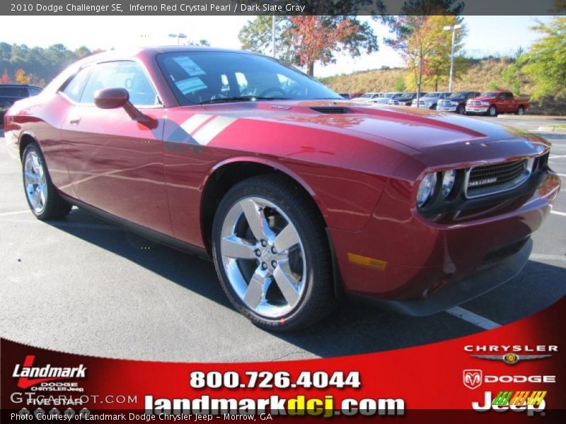 Inferno Red Crystal Pearl / Dark Slate Gray 2010 Dodge Challenger SE