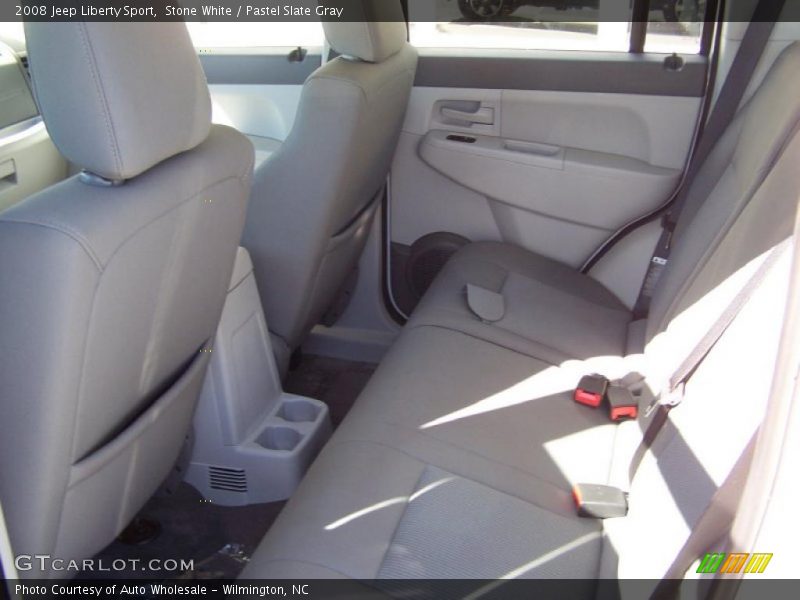 Stone White / Pastel Slate Gray 2008 Jeep Liberty Sport