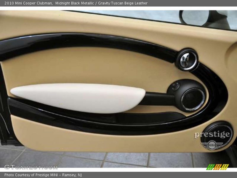 Midnight Black Metallic / Gravity Tuscan Beige Leather 2010 Mini Cooper Clubman