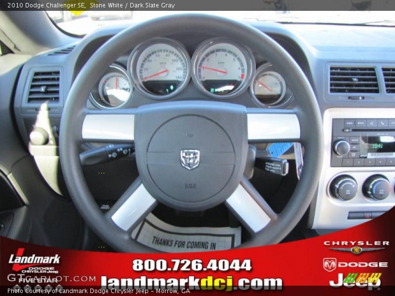Stone White / Dark Slate Gray 2010 Dodge Challenger SE