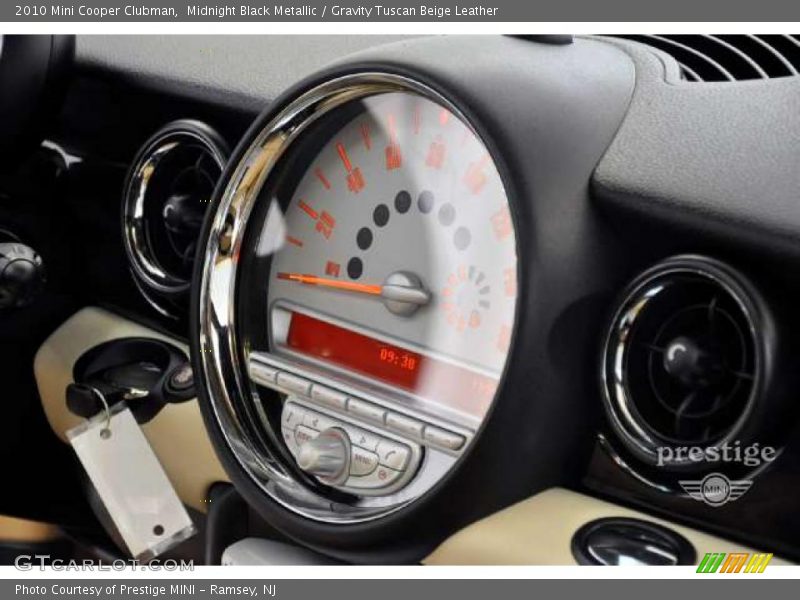 Midnight Black Metallic / Gravity Tuscan Beige Leather 2010 Mini Cooper Clubman