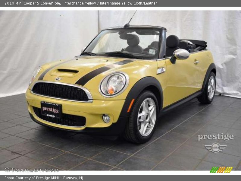 Interchange Yellow / Interchange Yellow Cloth/Leather 2010 Mini Cooper S Convertible