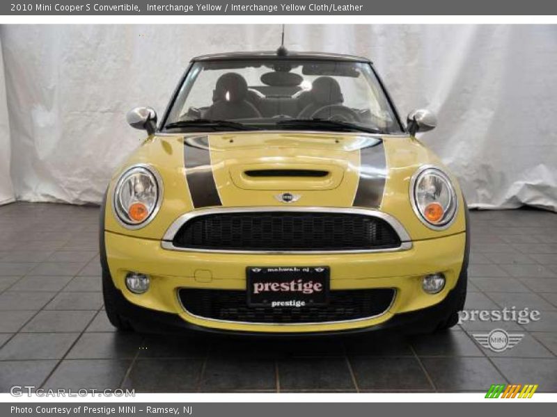 Interchange Yellow / Interchange Yellow Cloth/Leather 2010 Mini Cooper S Convertible