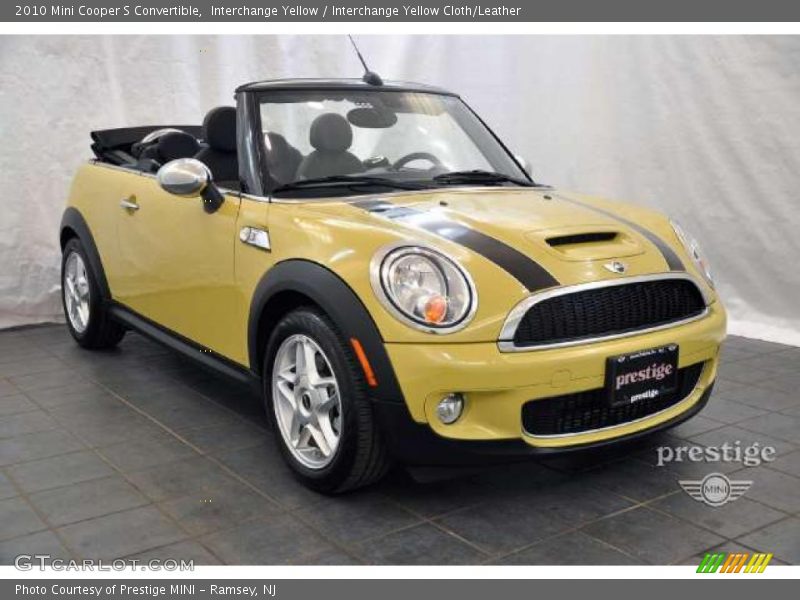 Interchange Yellow / Interchange Yellow Cloth/Leather 2010 Mini Cooper S Convertible