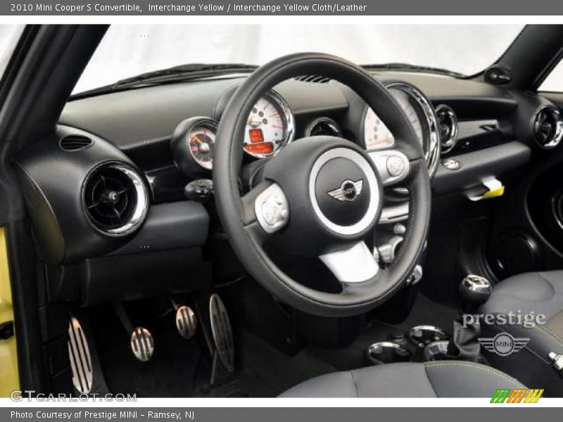 Interchange Yellow / Interchange Yellow Cloth/Leather 2010 Mini Cooper S Convertible