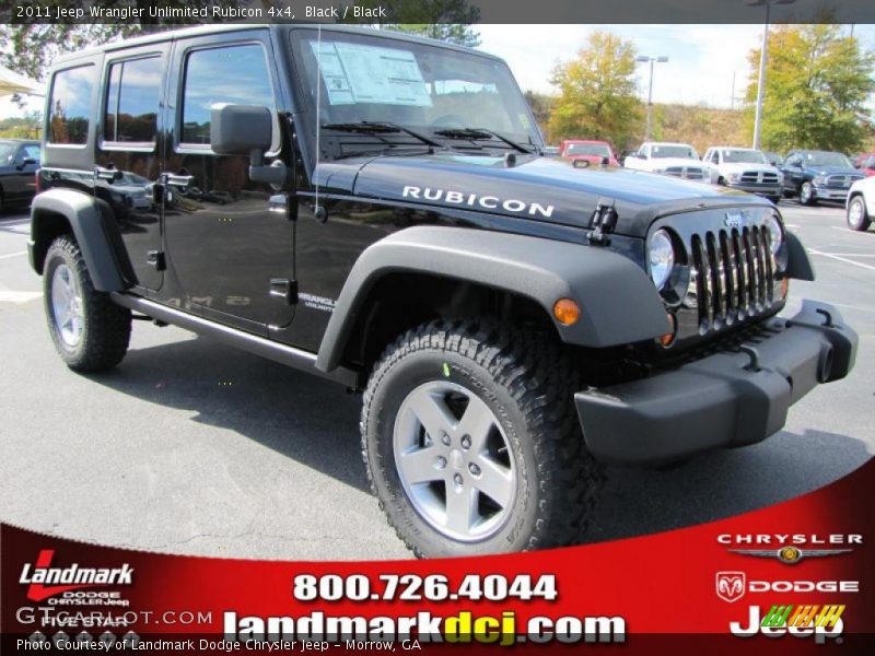 Black / Black 2011 Jeep Wrangler Unlimited Rubicon 4x4