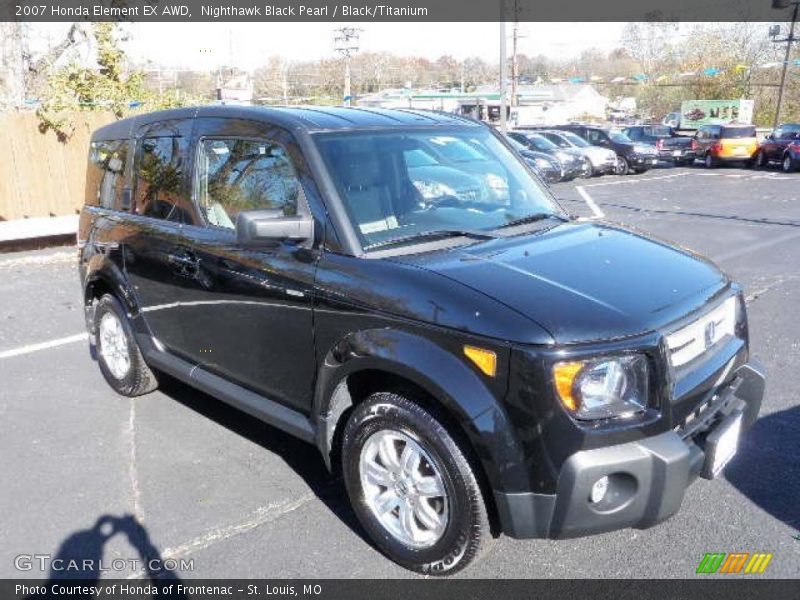 Nighthawk Black Pearl / Black/Titanium 2007 Honda Element EX AWD