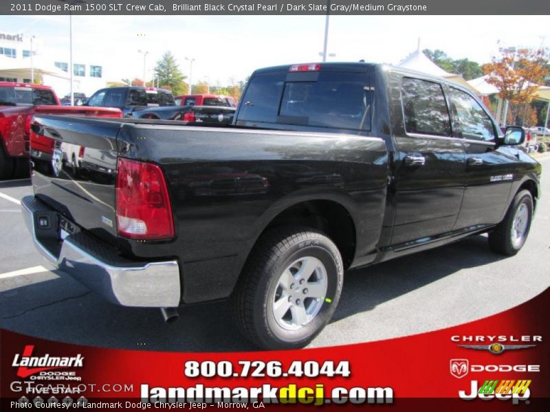 Brilliant Black Crystal Pearl / Dark Slate Gray/Medium Graystone 2011 Dodge Ram 1500 SLT Crew Cab