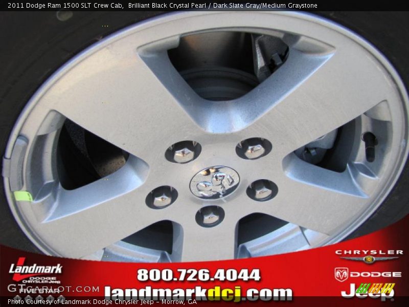 Brilliant Black Crystal Pearl / Dark Slate Gray/Medium Graystone 2011 Dodge Ram 1500 SLT Crew Cab