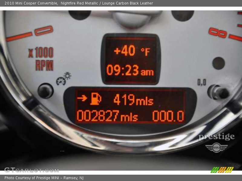 Nightfire Red Metallic / Lounge Carbon Black Leather 2010 Mini Cooper Convertible