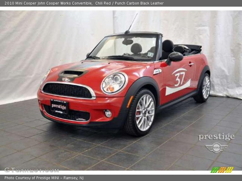 Chili Red / Punch Carbon Black Leather 2010 Mini Cooper John Cooper Works Convertible
