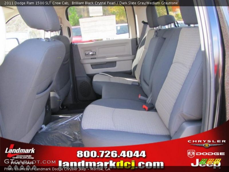 Brilliant Black Crystal Pearl / Dark Slate Gray/Medium Graystone 2011 Dodge Ram 1500 SLT Crew Cab