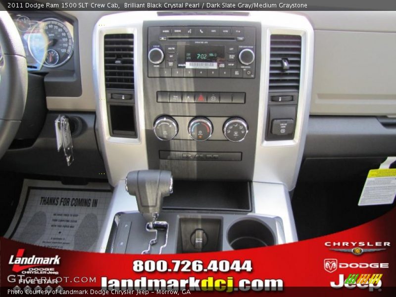 Brilliant Black Crystal Pearl / Dark Slate Gray/Medium Graystone 2011 Dodge Ram 1500 SLT Crew Cab