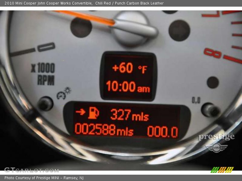 Chili Red / Punch Carbon Black Leather 2010 Mini Cooper John Cooper Works Convertible