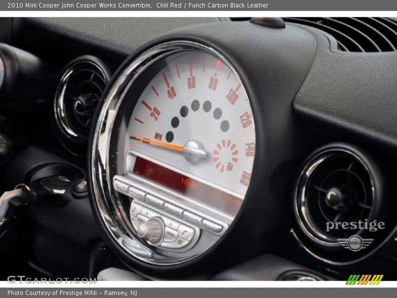 Chili Red / Punch Carbon Black Leather 2010 Mini Cooper John Cooper Works Convertible