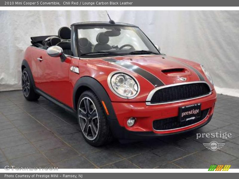 Chili Red / Lounge Carbon Black Leather 2010 Mini Cooper S Convertible