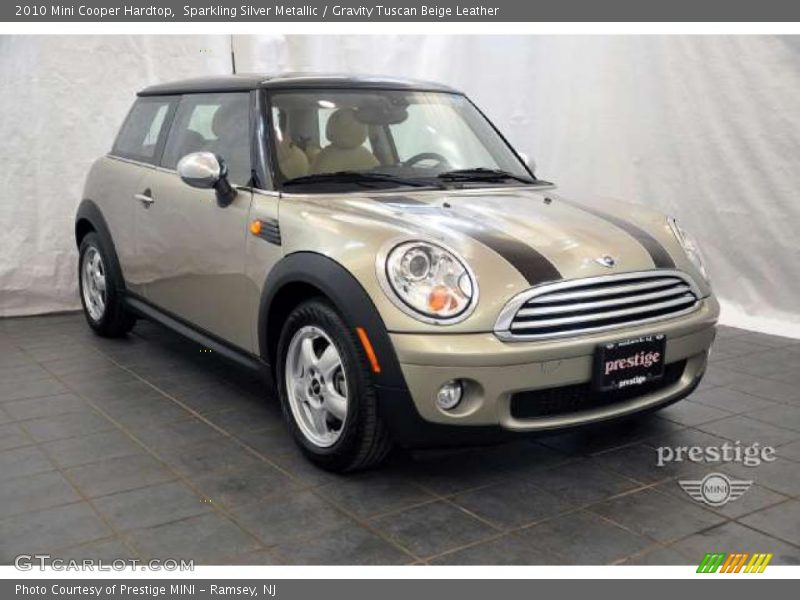 Sparkling Silver Metallic / Gravity Tuscan Beige Leather 2010 Mini Cooper Hardtop