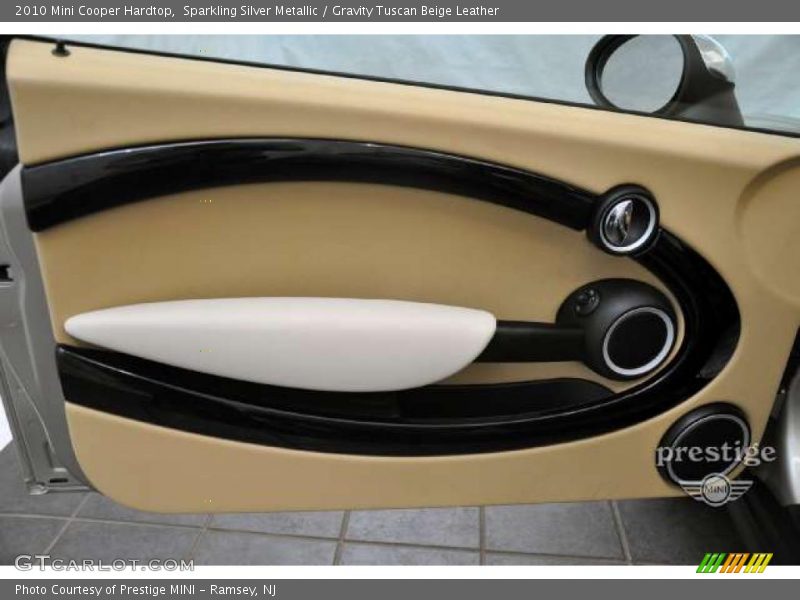 Sparkling Silver Metallic / Gravity Tuscan Beige Leather 2010 Mini Cooper Hardtop