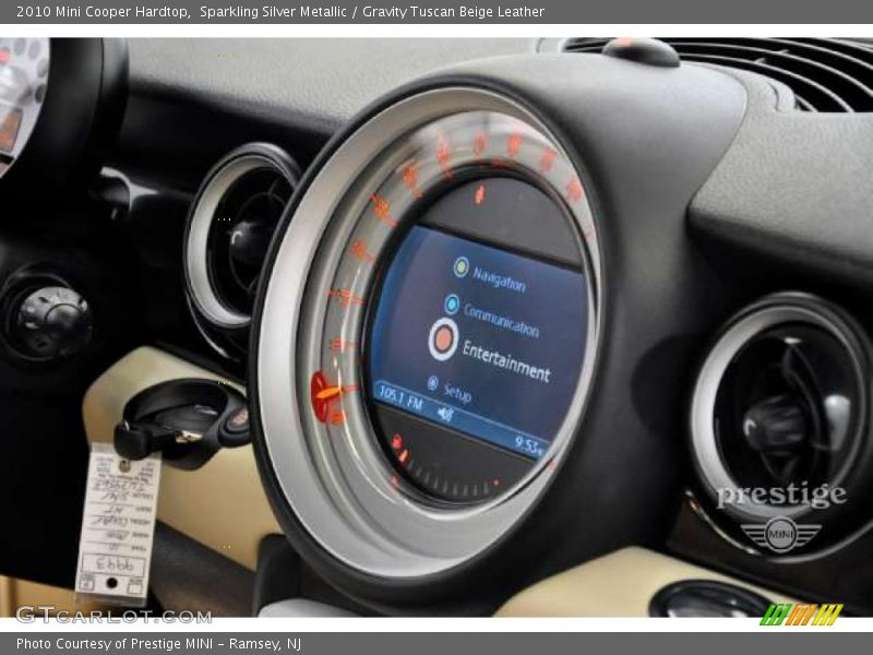 Sparkling Silver Metallic / Gravity Tuscan Beige Leather 2010 Mini Cooper Hardtop