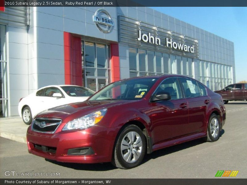 Ruby Red Pearl / Off Black 2010 Subaru Legacy 2.5i Sedan