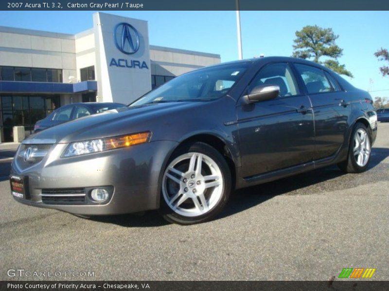 Carbon Gray Pearl / Taupe 2007 Acura TL 3.2