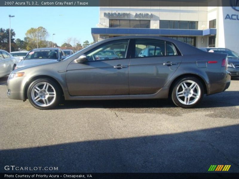 Carbon Gray Pearl / Taupe 2007 Acura TL 3.2