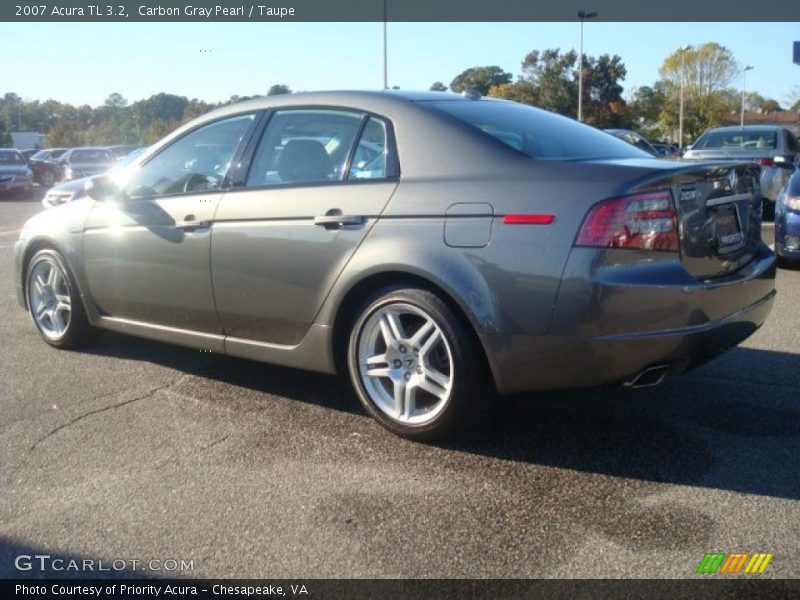 Carbon Gray Pearl / Taupe 2007 Acura TL 3.2
