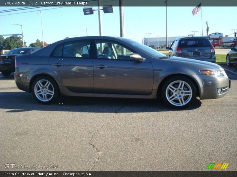 Carbon Gray Pearl / Taupe 2007 Acura TL 3.2