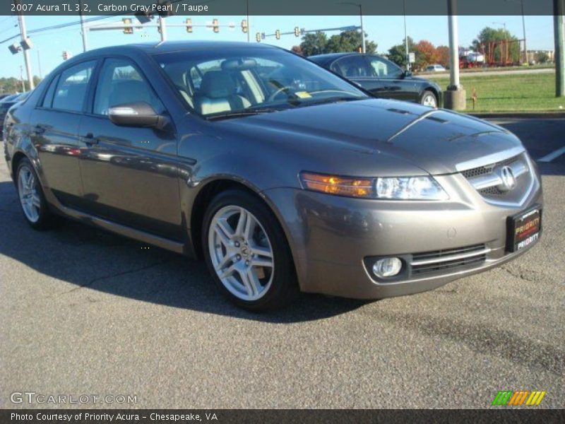 Carbon Gray Pearl / Taupe 2007 Acura TL 3.2
