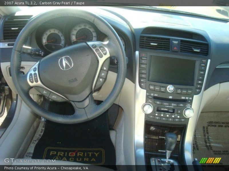 Carbon Gray Pearl / Taupe 2007 Acura TL 3.2