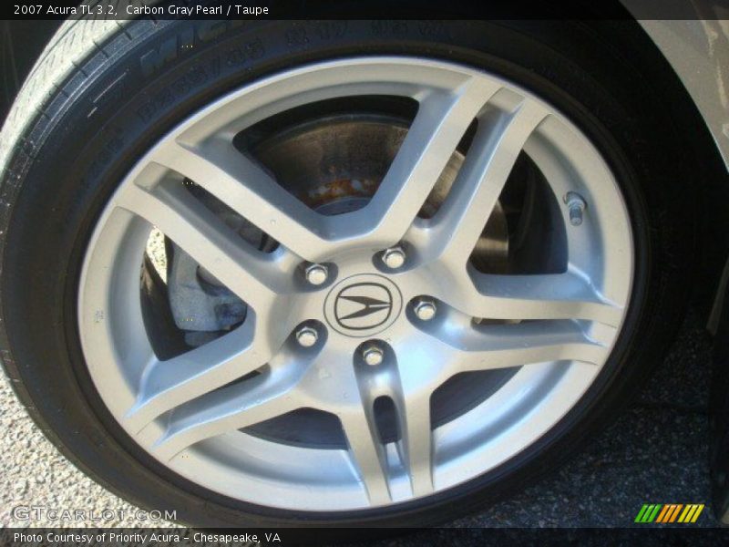 Carbon Gray Pearl / Taupe 2007 Acura TL 3.2