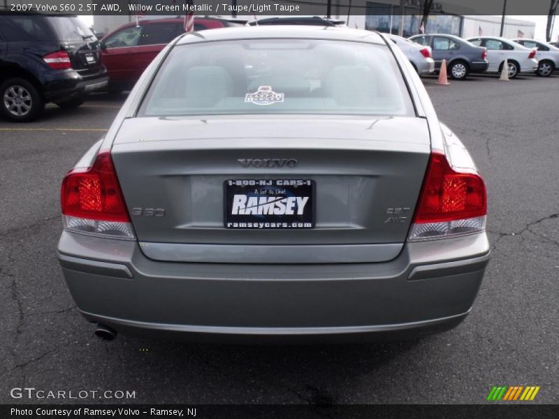 Willow Green Metallic / Taupe/Light Taupe 2007 Volvo S60 2.5T AWD
