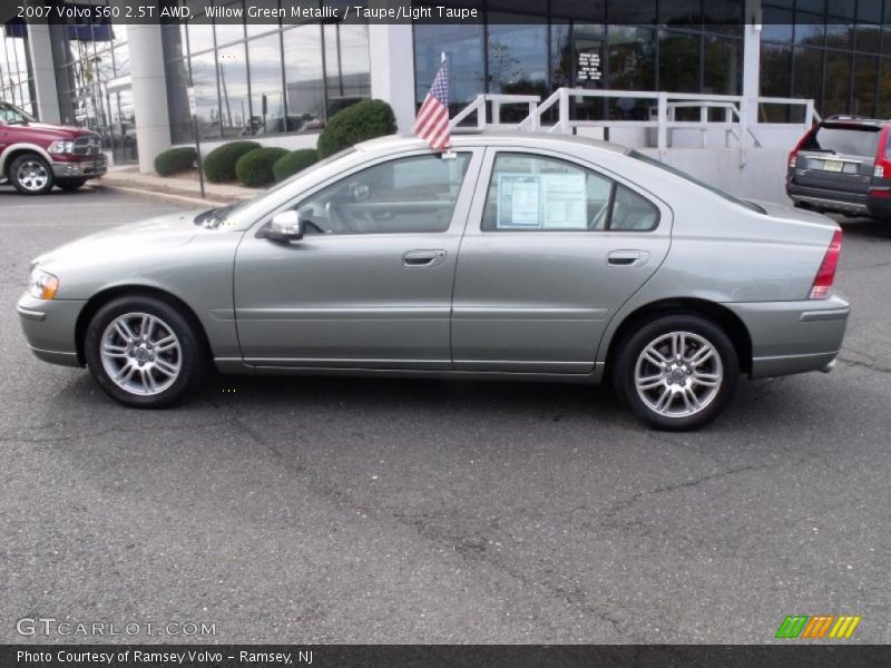 Willow Green Metallic / Taupe/Light Taupe 2007 Volvo S60 2.5T AWD