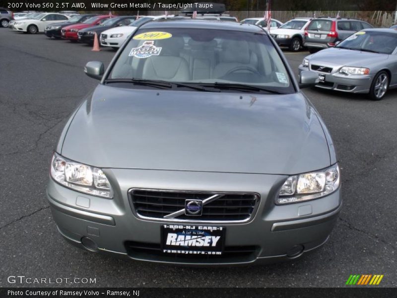 Willow Green Metallic / Taupe/Light Taupe 2007 Volvo S60 2.5T AWD