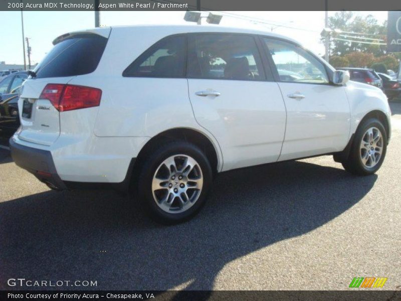 Aspen White Pearl / Parchment 2008 Acura MDX Technology