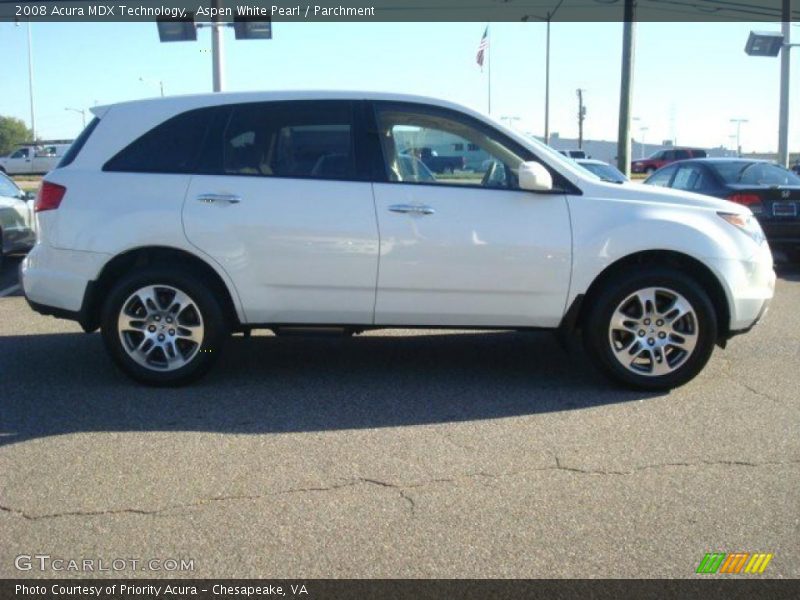 Aspen White Pearl / Parchment 2008 Acura MDX Technology