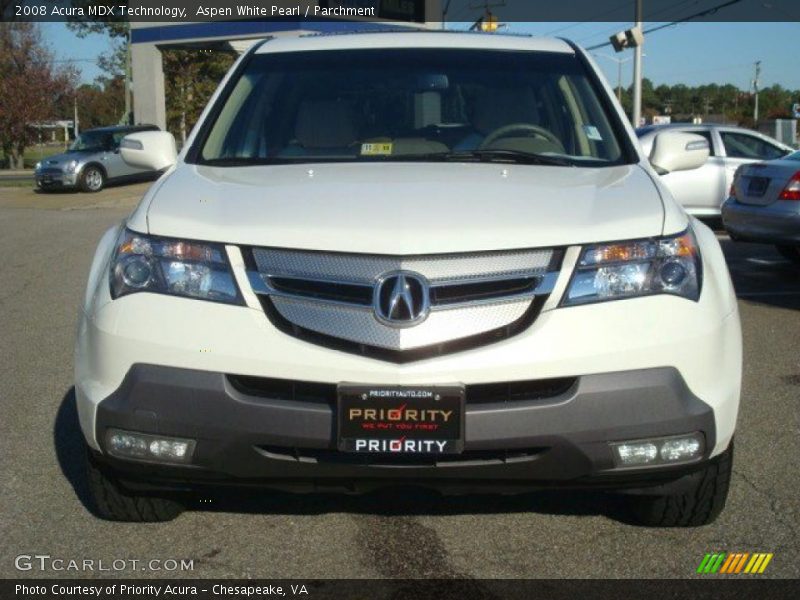 Aspen White Pearl / Parchment 2008 Acura MDX Technology