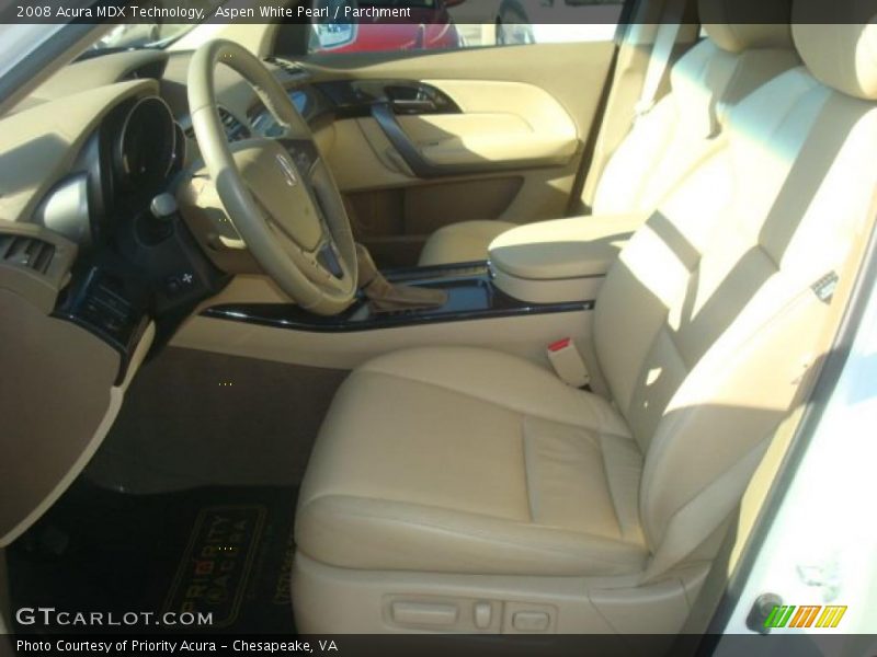 Aspen White Pearl / Parchment 2008 Acura MDX Technology