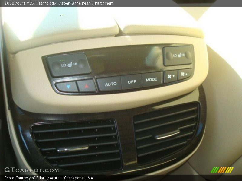 Aspen White Pearl / Parchment 2008 Acura MDX Technology