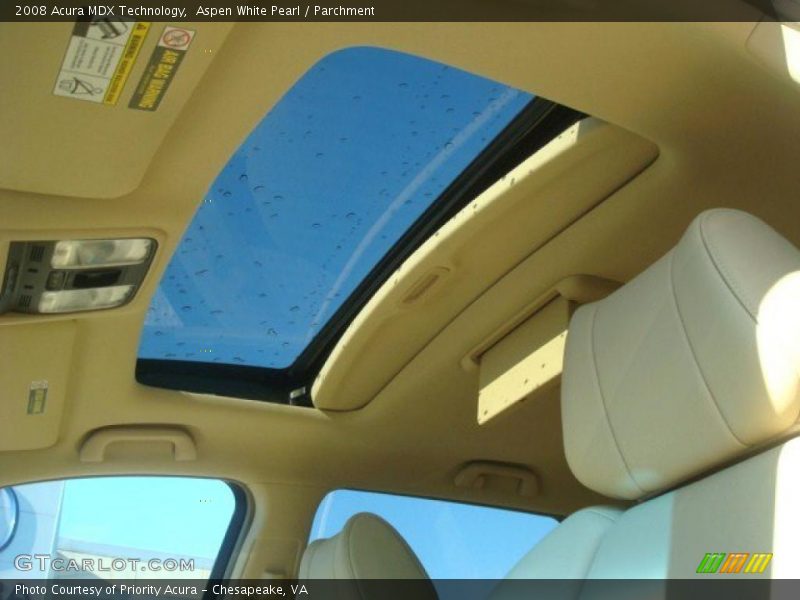 Aspen White Pearl / Parchment 2008 Acura MDX Technology