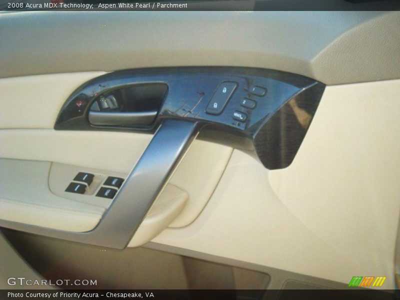 Aspen White Pearl / Parchment 2008 Acura MDX Technology
