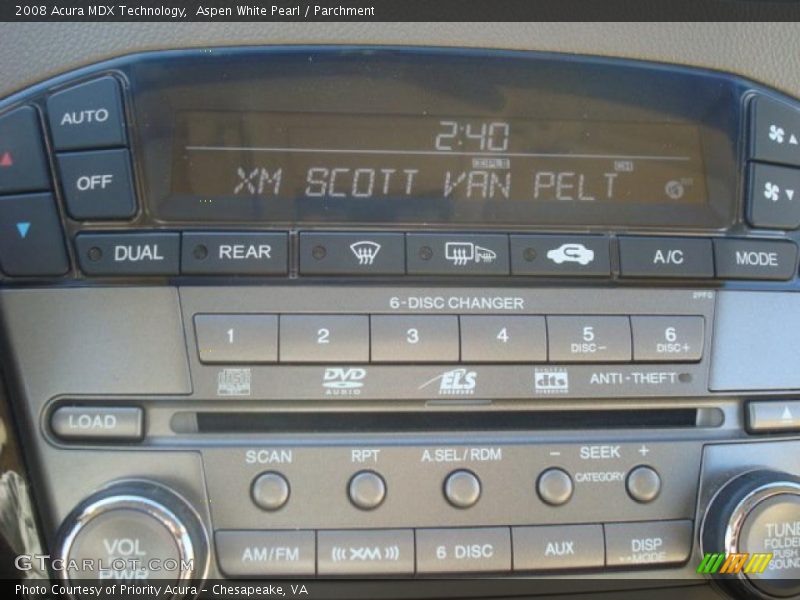 Aspen White Pearl / Parchment 2008 Acura MDX Technology
